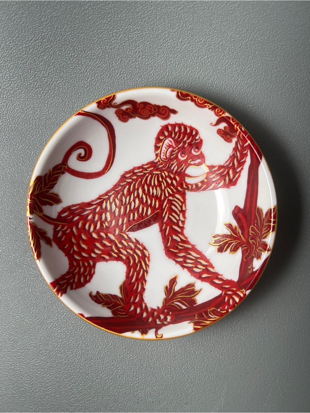 Williams Sonoma Lunar New Year Chinese Zodiac Monkey Porcelain Dipping Bowl